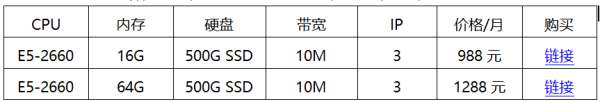 华纳云物理机优惠活动，E5-2660 8核16线程香港服务器988元/月起